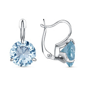 Серьги из серебра с горным хрусталем