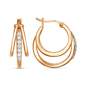 Серьги бижутерия с фианитами