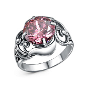 Кольцо ажурное винтажное бижутерия с фианитом