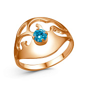 Кольцо бижутерия с фианитом