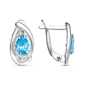 Серьги бижутерия с фианитами