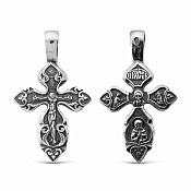 Подвеска крест из серебра