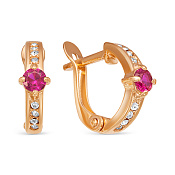 Серьги бижутерия с иск. корундами и ювелирным стеклом
