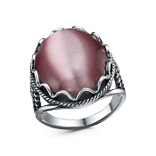 Кольцо винтажное широкое бижутерия с иск. кошачьим глазом