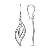 Серьги длинные с подвесками из серебра