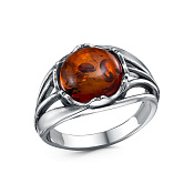 Кольцо бижутерия с иск. янтарем