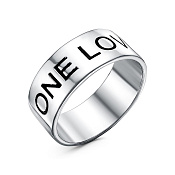 Кольцо ONE LOVE из серебра с эмалью
