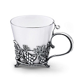 Кофейная чашка с подстаканником из серебра
