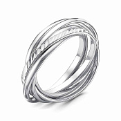 Кольцо из серебра с алмазной гранью
